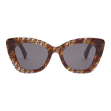 Fendi F Is Fendi Havana Ff Cat Eye Sunglasses Sunglasses Fendi Eyewear Avvenice