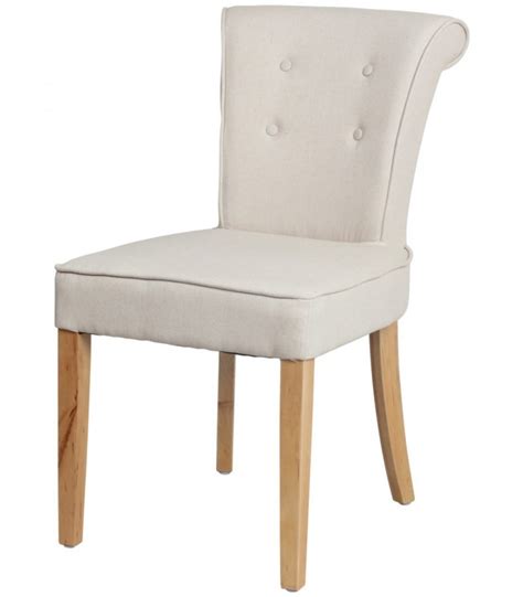 53,5 cm cadre en bois de chêne couleur: Chaise de Salle à Manger Classique Capitonnée Beige - J ...