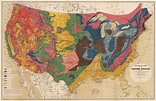 Geological Map of the United States Compiled by C.H. Hitchcock 1873 ...