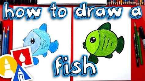 • learn how to draw a cartoon fish! How To Draw A Cartoon Fish (for young artists) - YouTube