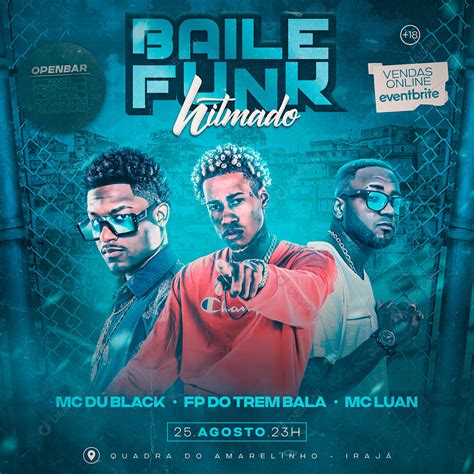 Flyer Show Evento Baile Funk Hitmado Social Media Psd Editável
