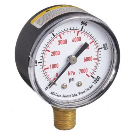 Grainger Approved Pressure Gauge 0 To 1000 Psi 0 To 7000 Kpa Range 1