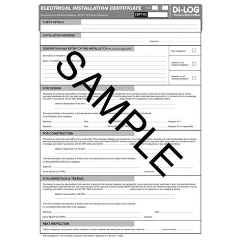 Portable appliance testing and record keeping. Printable electrical installation certificates | Download them or print