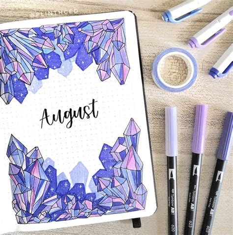 20 August Bullet Journal Cover Page Themes ⋆ Sheena Of The Journal