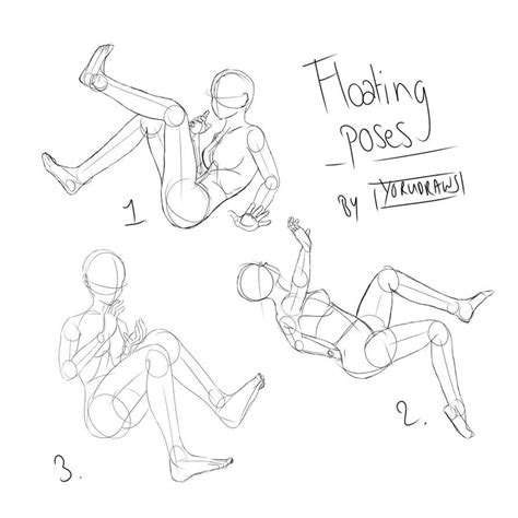 Floating Poses 3 Pack By Shinigxmii On Deviantart Drawing Reference