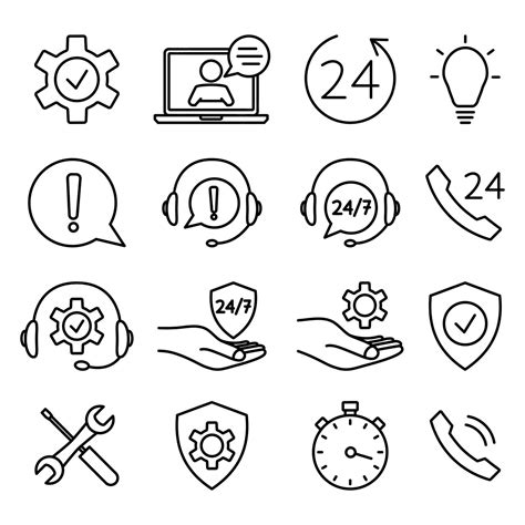 Premium Vector Help And Support Icon Set Online Technical Support