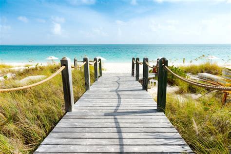 Walkway Leading To Caribbean Beach Stock Image Image Of Outdoors Sand