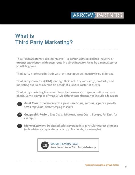 Arrow Partners Ebook Third Party Marketing Getting Started