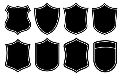 Badge Shape Set Vector Template Banner Shapes Badge Template Badge