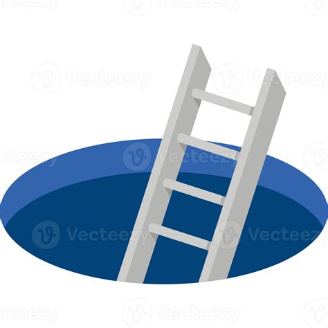 Ladder In Hole Icon White Background 24405935 Png