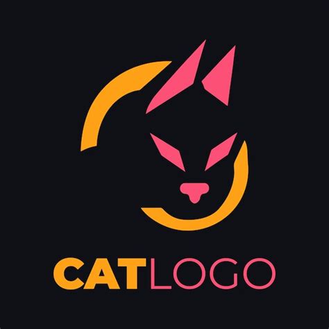 Premium Vector Red Cat Logo Template Illustration