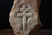 Cross of Lorraine Cross of Anjou on Jerusalem stone | Etsy