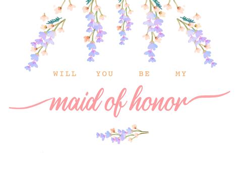 Printable Will You Be My Maid Of Honor Card Instant Download Etsy