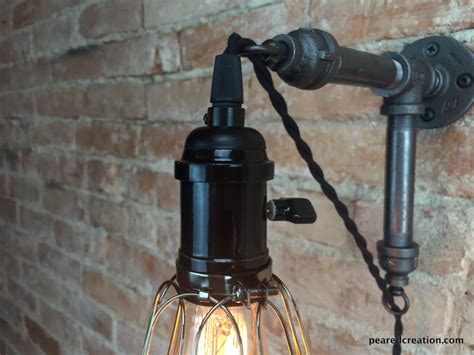 Edison Sconce Industrial Furniture Bulb Cage Wall Sconce Etsy