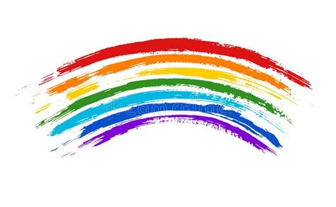 Rainbow Brush Strokes In A Shape Of A Rainbow Ad Brush Rainbow