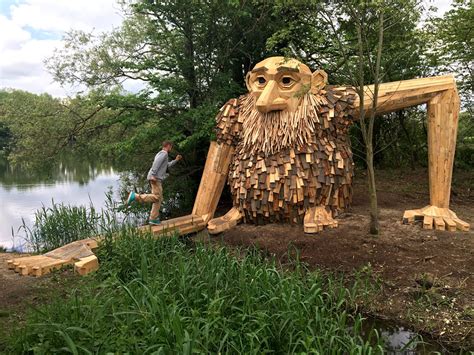 Artist Creates Wooden Giants And Hides Them In The Danish Wilderness