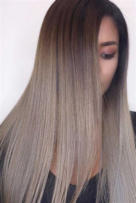 Light Ash Brown Hair With Ombre