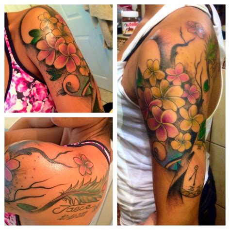 Nicaragua Flower Sleeve Clock Is With Sons Time Of Birth Girl Thigh