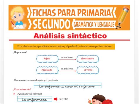 Análisis Sintáctico De Las Oraciones Para Segundo Grado De Primaria