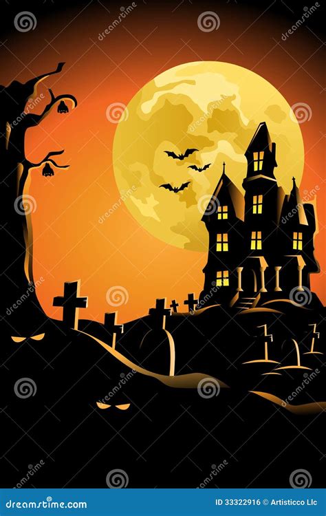 Halloween Background For Halloween Poster Stock Vector Illustration