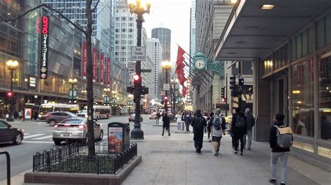 Downtown Chicago Streets Magnificent Views Of The Desktop One Of The