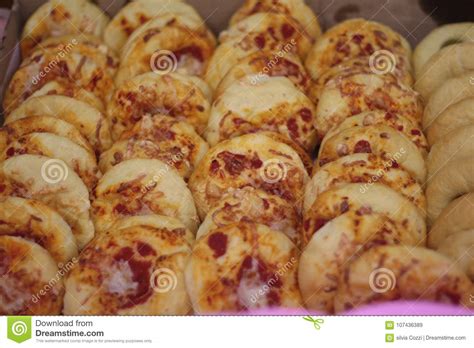 Small Party Pizza Close Up Background Wallpaper Stock Image Image