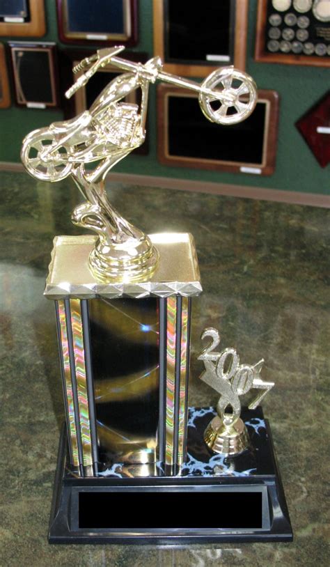 Custom Chopper Motorcycle Trophy With Your Choice Of Column Best