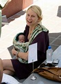 Glitzy bits: Naomi Watts with her baby.