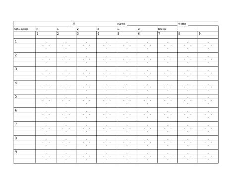 8 Baseball Individual Stat Sheet Templates Word Excel