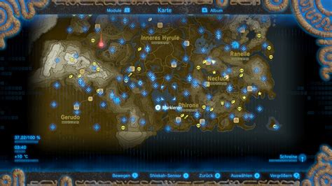 Zelda Breath Of The Wild Alle Schreine Karte Karte