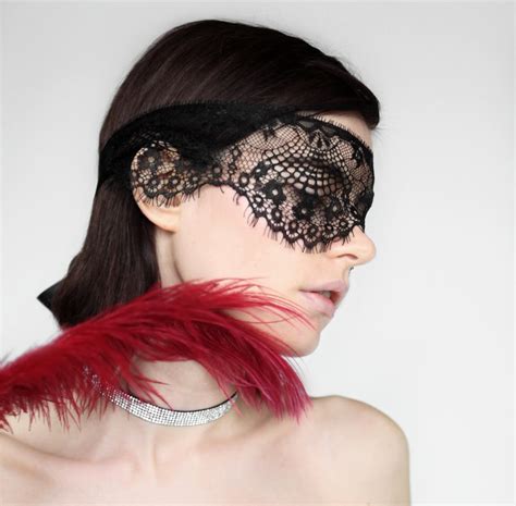 Black Sexy French Lace Eye Mask Black Lace Blindfold Lace Etsy