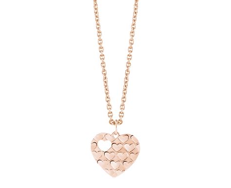 Guess Heart Devotion Necklace Rose Gold Nz