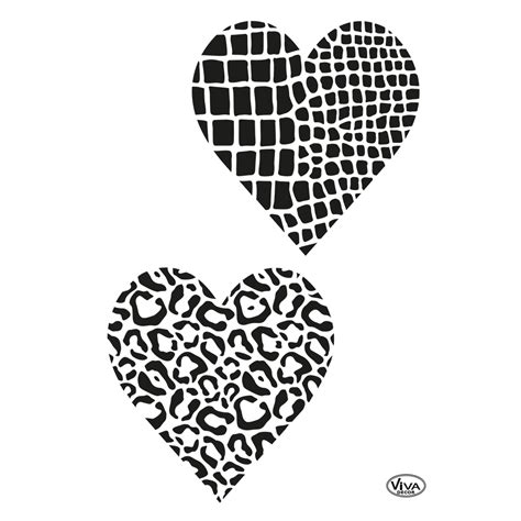 8 kleine herzen mit dunnen rand. Universal-Schablone A4 Herzen Animalprint | Fantastisches ...