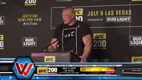 It's the sheer enormity of the hype. UFC 200 Brock Lesnar - YouTube