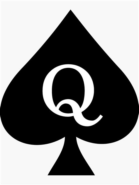 Queen Of Spades Pattern White Sticker For Sale By Dominus101