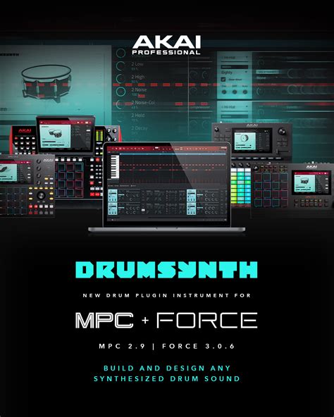 Akai Professional® Supercharges Mpc And Force With Drumsynth A Powerful New Synthesized Drum