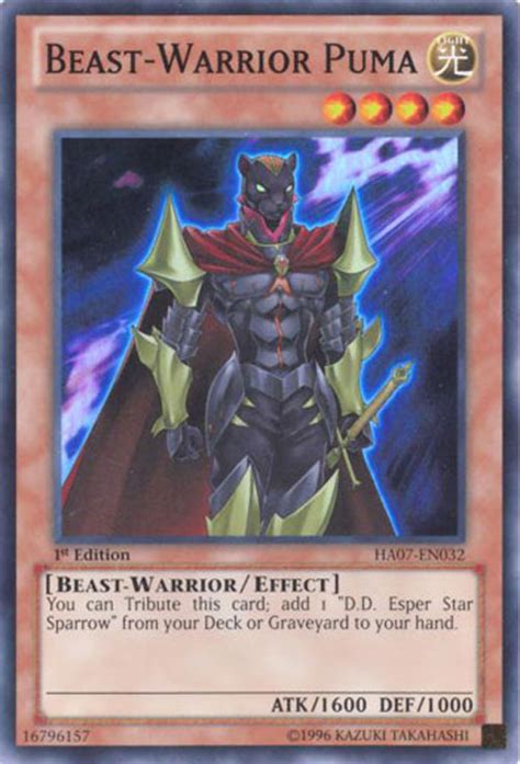 Now, when you plan to buy something, itâ€™s best to know where to get it. Yu-Gi-Oh Card - HA07-EN032 - BEAST-WARRIOR PUMA (super rare holo): BBToyStore.com - Toys, Plush ...