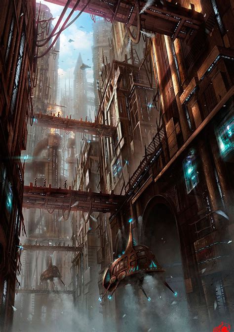 Steampunk City Concept Art Wallpaper Fantasy Art City Cityscape