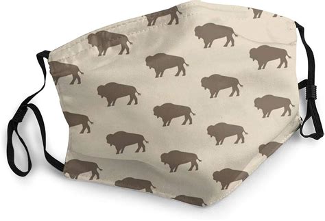 Neutral Buffalo Bison Herd Dust Proof Sports Adjustable