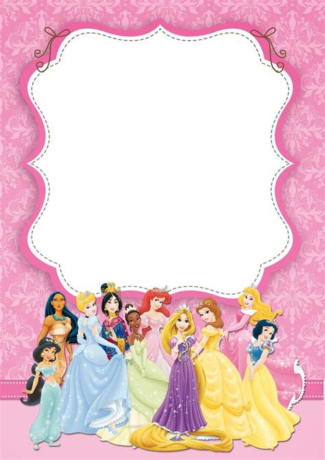 Disney Princess Invitation Template Free Printable Disney Princess