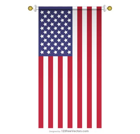 Vertical American Flag