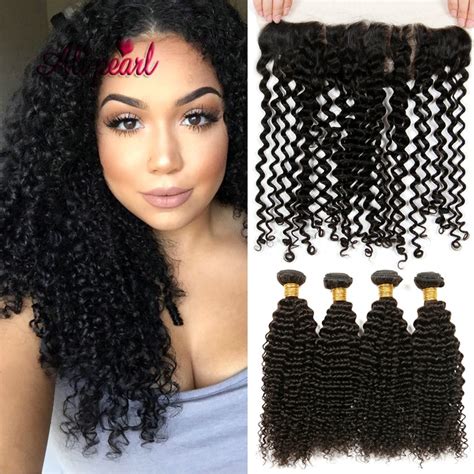 8a Indian Virgin Hair Kinky Curly With Closure Indian Virgin Hair 4