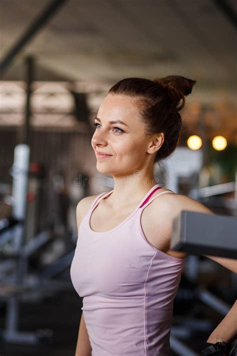 Portrait Of Young Sporty Woman In The Gym Stock Image Image Of Fitness Adult 202806629