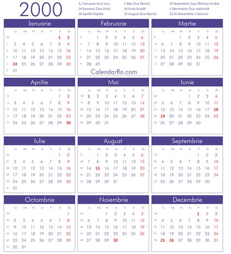 Calendar 2000