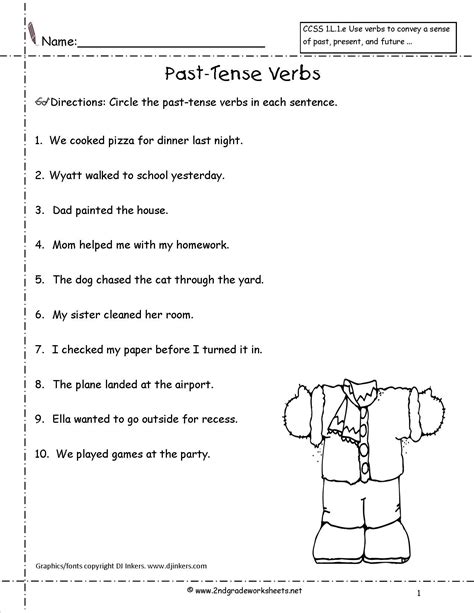 Past Tense Worksheet Grade 7