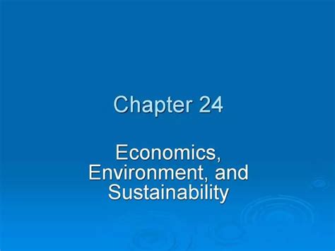 Ppt Economics Environment And Sustainability Powerpoint