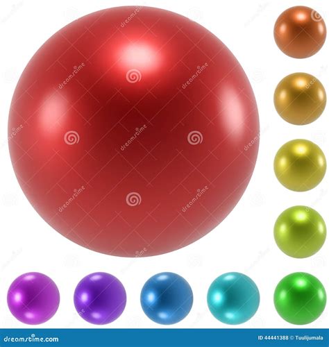 Color Glossy Spheres Set Stock Vector Illustration Of Circle 44441388