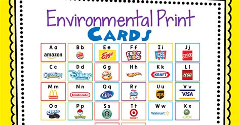 Colors And Kindergarten Environmental Print