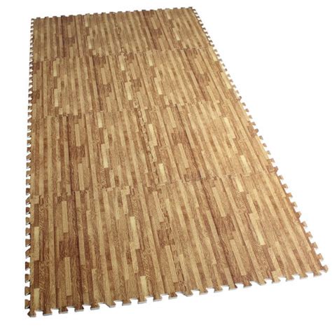 Floor Mat Set 8 Mats Wood Effect Gorilla Sports Uk