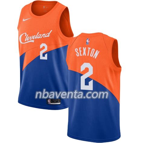 Camiseta Hombre Cleveland Cavaliers Collin Sexton 2 2018 19 Nike City Edition Azul Swingman